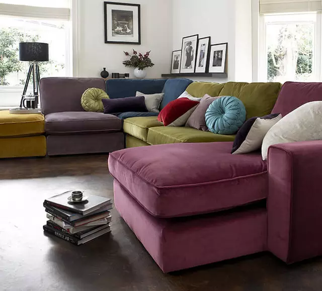 Multi coloured deals corner sofa